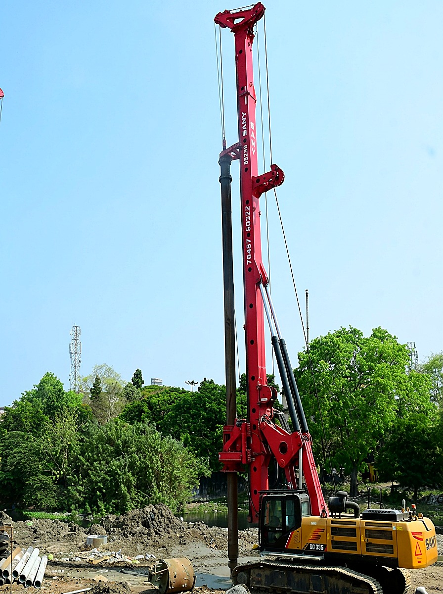 SANY SR235 rotary drilling rig fleet
